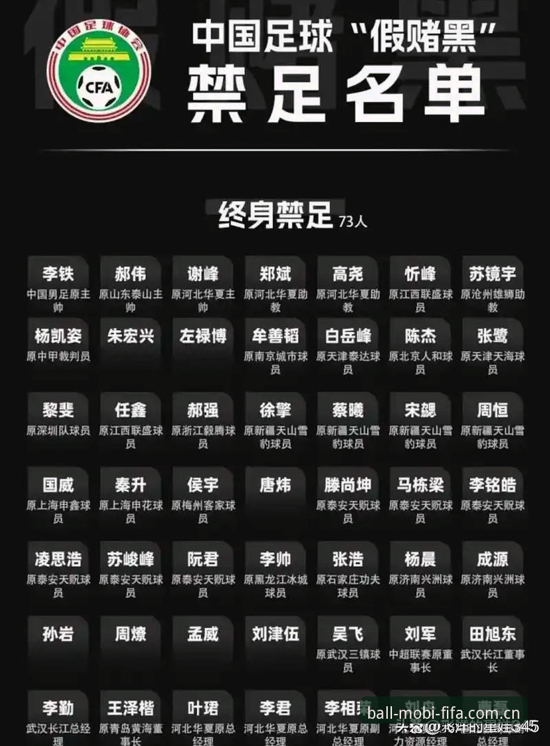 3个关键维度解读足协第三批禁足名单：65人受罚背后的行业变革信号